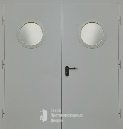 Фото двери «Двупольная с круглым стеклом EI-30» в Волгограду