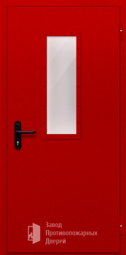 Фото двери «Однопольная со стеклом (красная)» в Волгограду