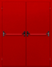 Фото двери «Двупольная глухая с антипаникой (красная)» в Волгограду