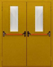 Фото двери «Двупольная со стеклом и антипаникой №65» в Волгограду